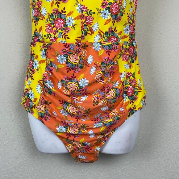 NWT Matilda Jane Secret Admirer Yellow Floral One Piece Swimsuit Size L‎ - Picture 4 of 8